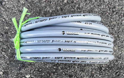 RAMPAGE 🦍  Smooth/Non Marking Gray 3/8" Single Wire 4300 PSI High Pressure Hose
